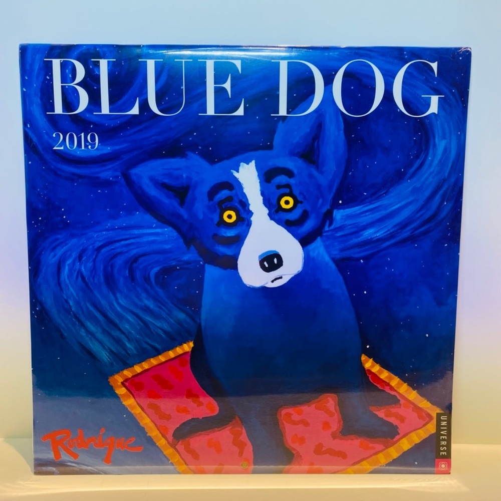 Blue Dog 2019 Wall Calendar George Rodrigue Lafayette New Orleans Louisiana NEW